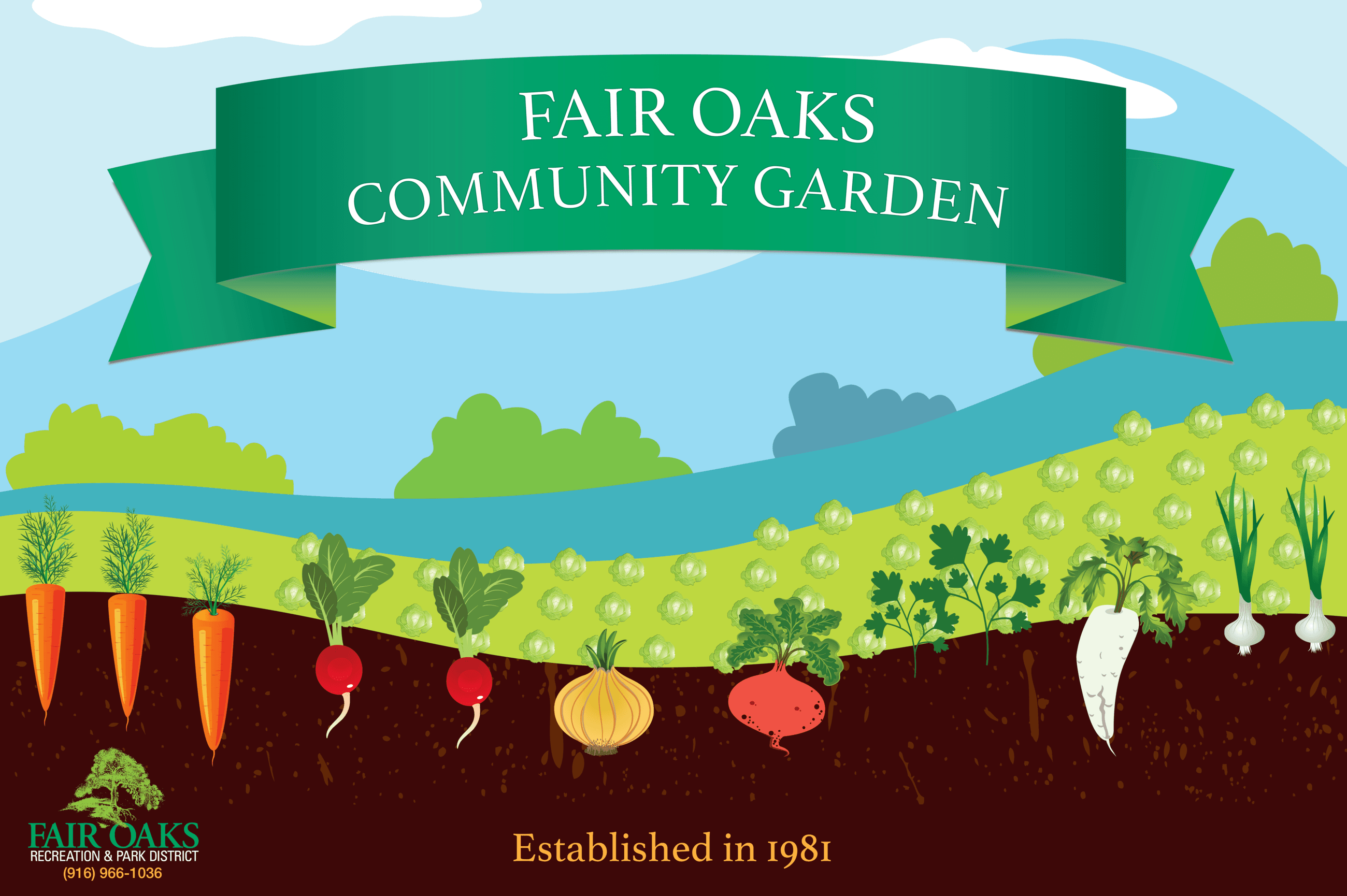 The gateway to community and cultivation at Fair Oaks Park Community Garden.